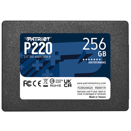 Patriot P220 Series SSD Interna 256GB SATA III 2.5" 550MB/s Lectura 490MB/s Escritura