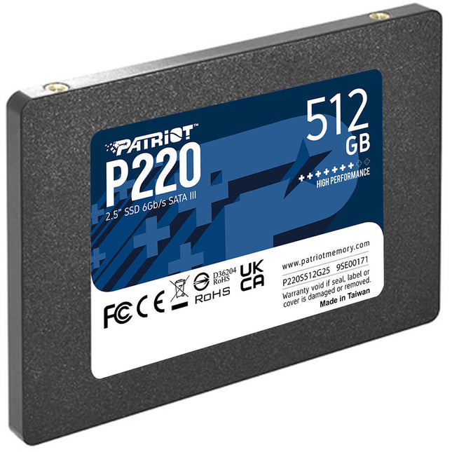 Patriot 512GB P220 Serie SSD Interno SATA III 2.5" 550MB/s Lectura 500MB/s Escritura