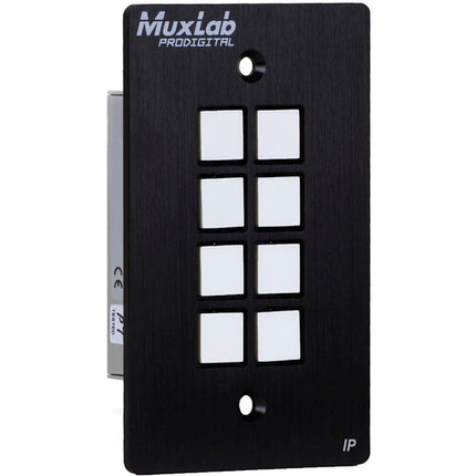 MuxLab 8-Button Panel de Control IP PoE 8 Botones Soporte PoE