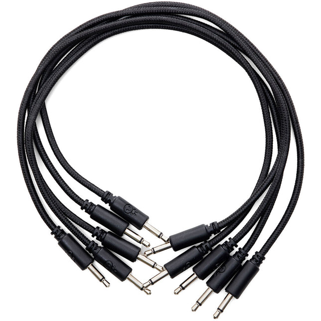 Erica Synths Braided Eurorack Patch Cables 5-Pack 11.8 pulgadas negro con conectores 3.5mm TS