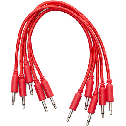 Erica Synths Cable Patch Trenzado Eurorack Rojo 5 Unid 7.9 Pulgadas