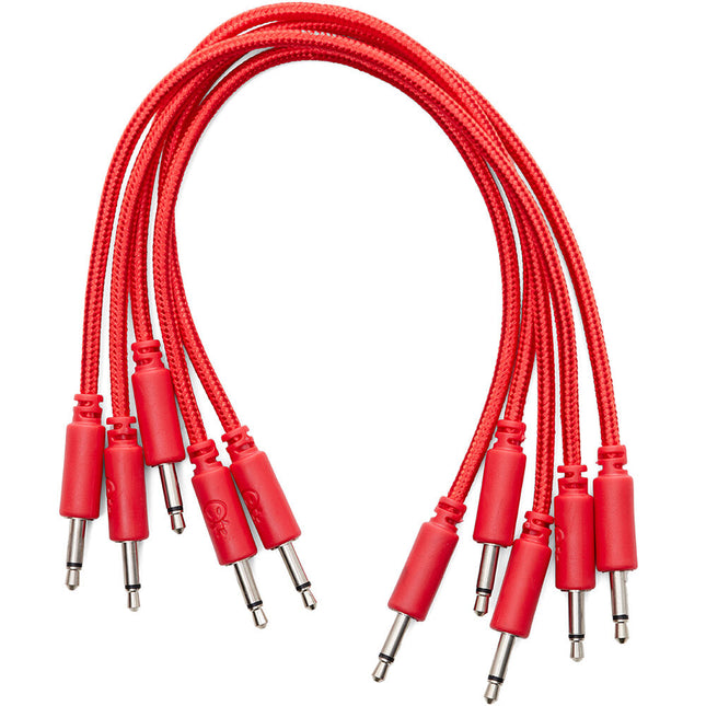 Erica Synths Cable Patch Trenzado Eurorack Rojo 5 Unid 7.9 Pulgadas