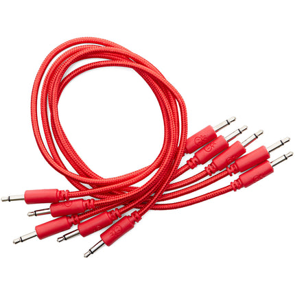 Erica Synths Braided cables para Eurorack rojo 5 piezas 60 cm 3.5 mm TS