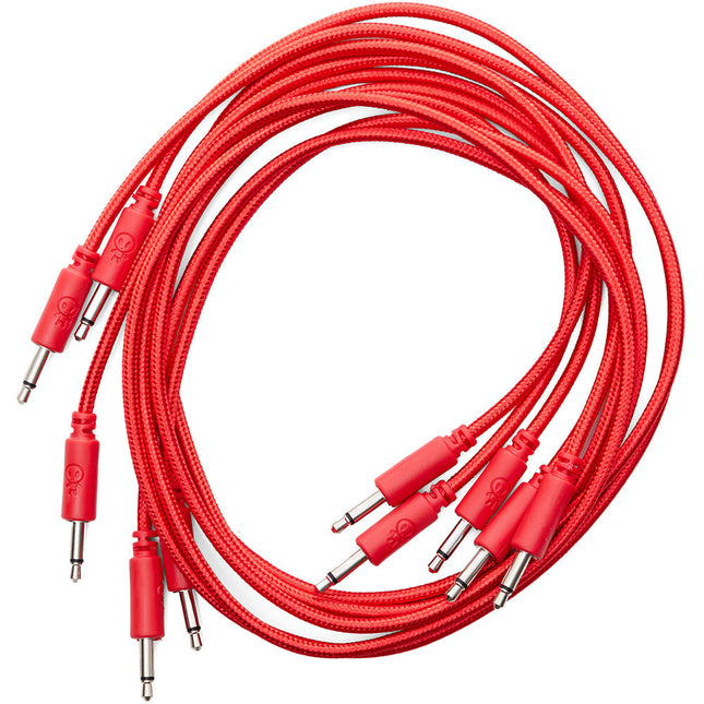 Erica Synths Cables Patch Eurorack Trenzados 3.5mm 5 Piezas 90cm Rojo