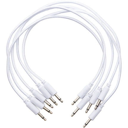 Erica Synths Cables Patch Eurorack Trenzados 3.5mm TS 7.9" 5 Pack Blanco