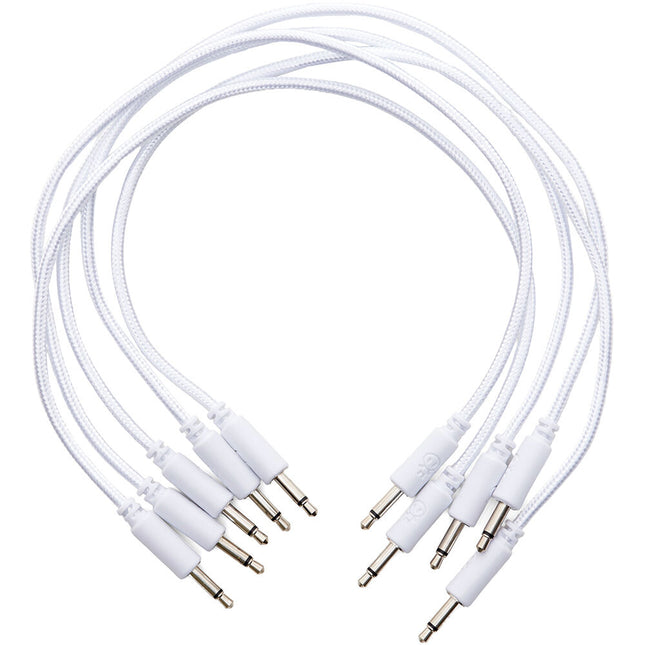 Erica Synths Cables Patch Eurorack Trenzados 3.5mm TS 7.9" 5 Pack Blanco