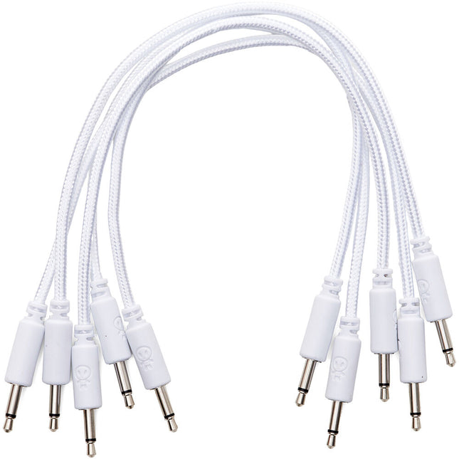 Erica Synths Cables de Parche Eurorack Trenzados Blancos 5 Pack 30 cm