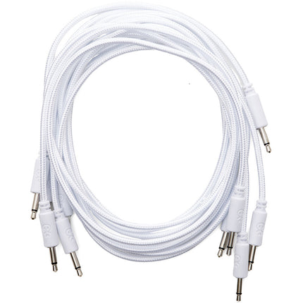 Erica Synths Cables de Parche Eurorack Trenzados 3.5mm 5 Paquetes 90 cm Blancos