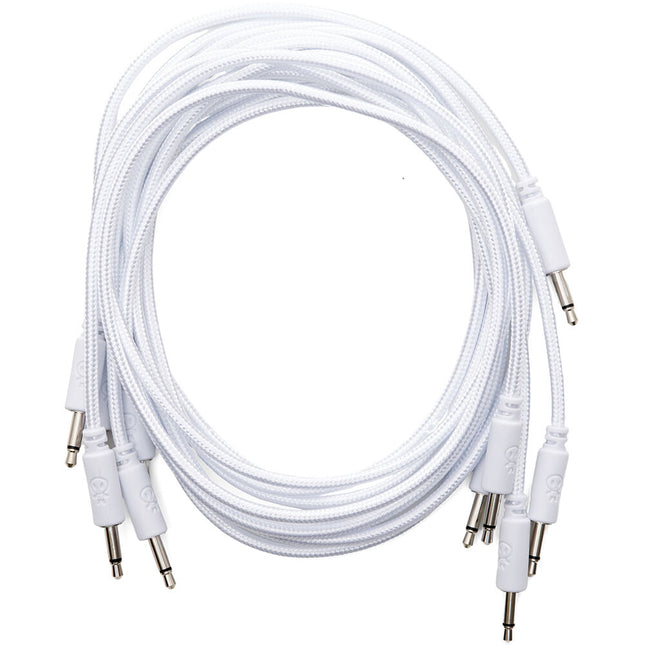 Erica Synths Cables de Parche Eurorack Trenzados 3.5mm 5 Paquetes 90 cm Blancos