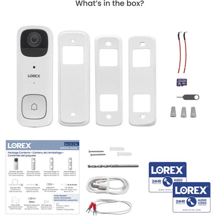 Lorex B463AJD-E Videoportero Wi-Fi 2K QHD Batería 164° Visión Nocturna