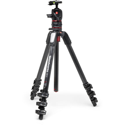 Manfrotto MT055CXPRO4 Trípode Fibra de Carbono Altura 72.7" con Cabezal MHXPRO-BHQ2 y Sistema Move Quick Release