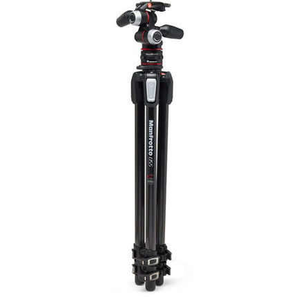 Manfrotto MT055CXPRO3 Trípode de Fibra de Carbono con Cabezal 3 Vías Capacidad 12 kg Altura 186 cm y Sistema de Liberación Rápida Move