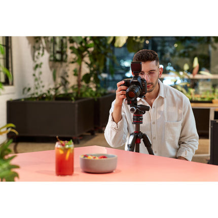Manfrotto MT055CXPRO3 Trípode de Fibra de Carbono con Cabezal 3 Vías Capacidad 12 kg Altura 186 cm y Sistema de Liberación Rápida Move