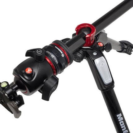 Manfrotto MT055CXPRO4 Trípode Fibra de Carbono Altura 72.7" con Cabezal MHXPRO-BHQ2 y Sistema Move Quick Release