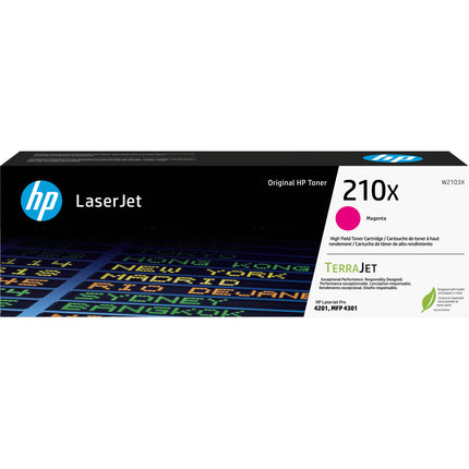 HP 210X Cartucho de Tóner Láser Magenta 5500 páginas para Color LaserJet Pro 4301fdn 4201dn