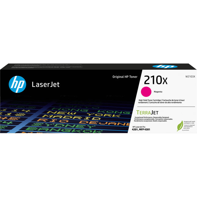 HP 210X Cartucho de Tóner Láser Magenta 5500 páginas para Color LaserJet Pro 4301fdn 4201dn