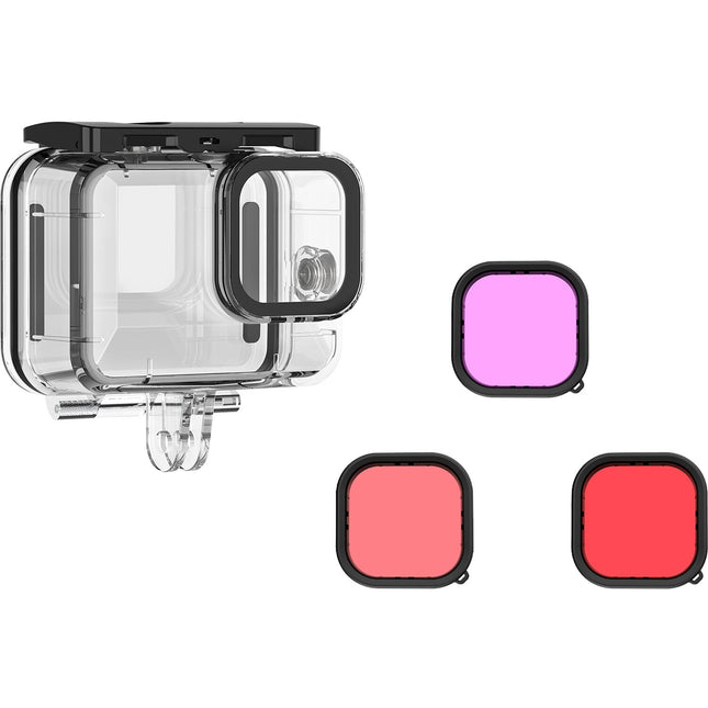 TELESIN Estuche Submarino con Filtros para GoPro HERO9-12 Profundidad 45m