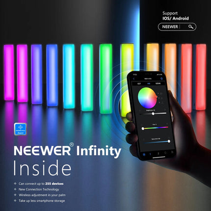 Neewer RGB1 Barra LED Magnética Portátil 9.8" 800 Lux 3200-5600K incluida funda impermeable