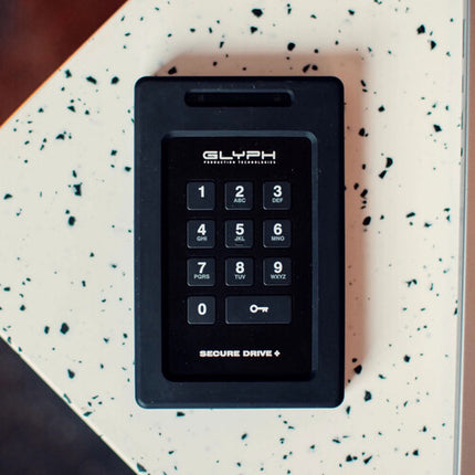 Glyph Technologies SecureDrive+ SSD Externo Encriptado 1TB USB-C 360 MB/s con Teclado