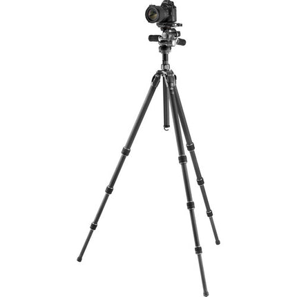 Gitzo GT2542 Mountaineer Serie 2 Trípode de Fibra de Carbono 69.6" Alto 28.6 lb Capacidad con Cabezal Fluido 3 Vías