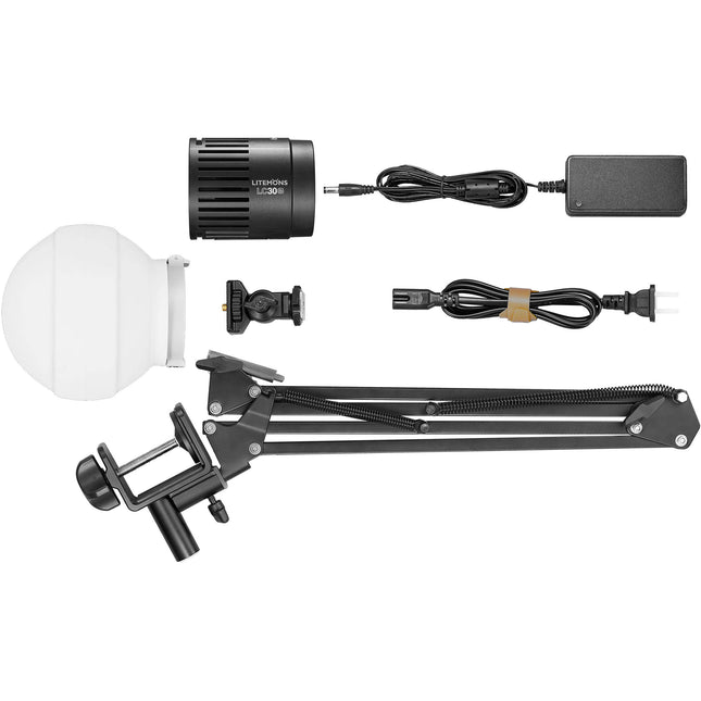 Godox Litemons LC30Bi Luz LED Bi-Color 8890 Lux 3200-6500K con Brazo Suspensión