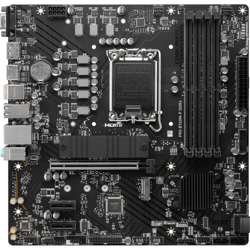 MSI PRO B760M-P DDR4 Placa Base Micro-ATX LGA 1700 4x DDR4 2x M.2