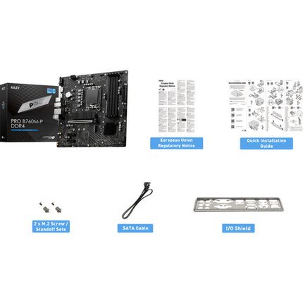 MSI PRO B760M-P DDR4 Placa Base Micro-ATX LGA 1700 4x DDR4 2x M.2