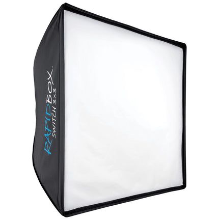 Westcott Rapid Box Switch Softbox 3 x 3 pies con difusores interiores y exteriores y funda de transporte