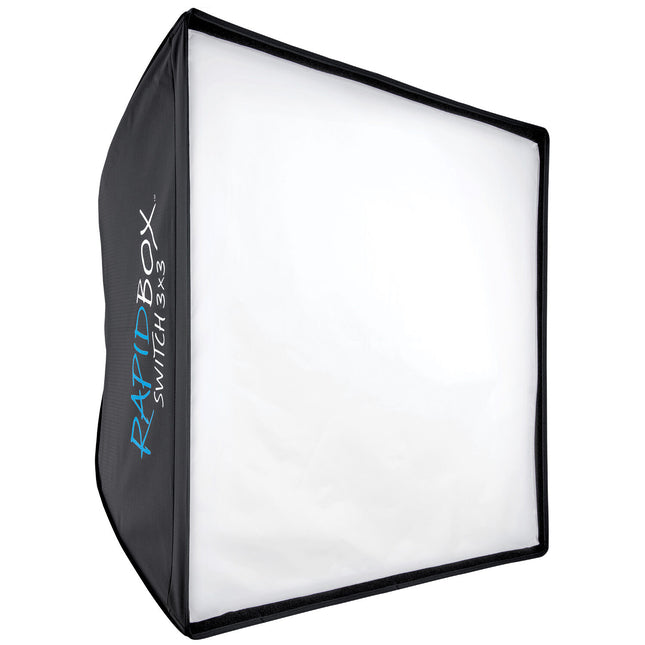 Westcott Rapid Box Switch Softbox 3 x 3 pies con difusores interiores y exteriores y funda de transporte