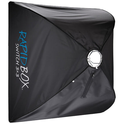 Westcott Rapid Box Switch Softbox 3 x 3 pies con difusores interiores y exteriores y funda de transporte