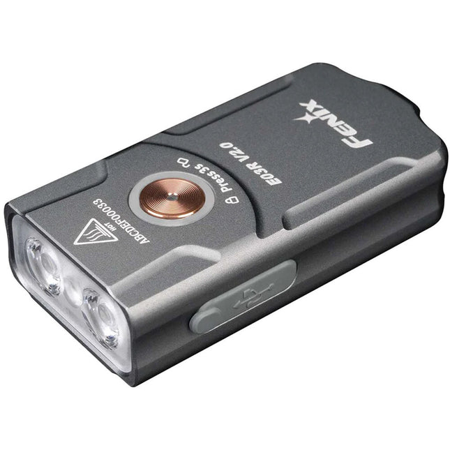 Fenix Linterna Recargable E03R V2.0 Gris 500 Lúmenes 2.1 Pulgadas USB-C