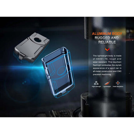 Fenix Flashlight E03R V2.0 Linterna Recargable 500 Lúmenes 2.1 Pulgadas Azul