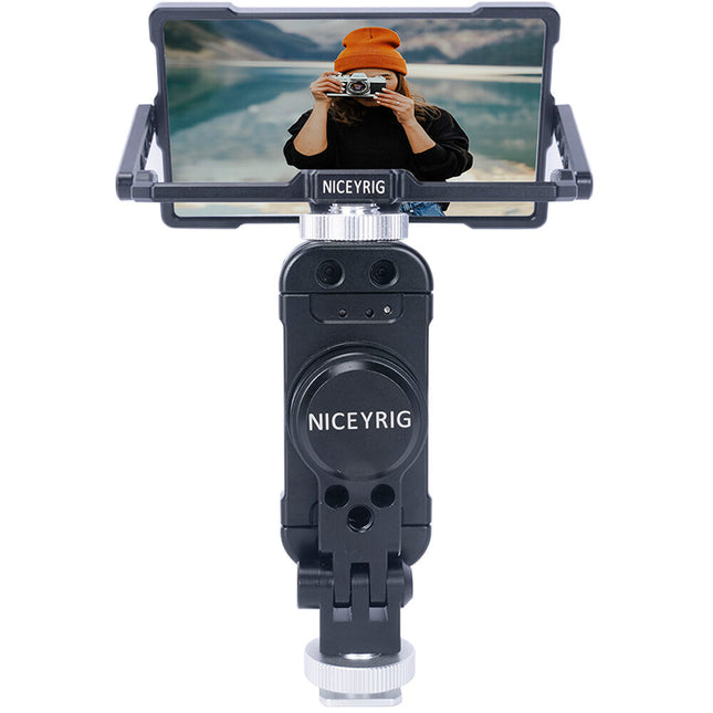 Niceyrig Kit de Selfie para Streaming Vlogging con Monitor Plegable 4.8" y Soporte para Smartphone