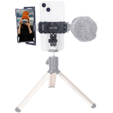 Niceyrig Kit de Selfie para Streaming Vlogging con Monitor Plegable 4.8" y Soporte para Smartphone