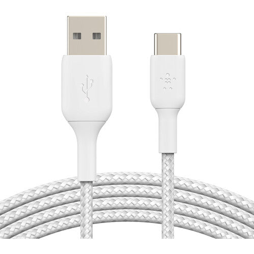 Belkin BoostCharge Cable USB-C a USB-A Trenzado 2.0 6.6 pies Blanco 15W
