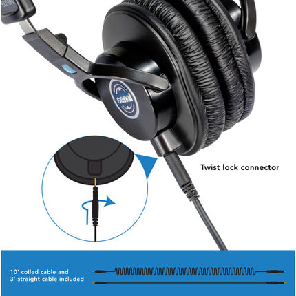 Senal SMH-1000 Auriculares Monitor Profesionales con Stand y Almohadillas de Cuero de Oveja