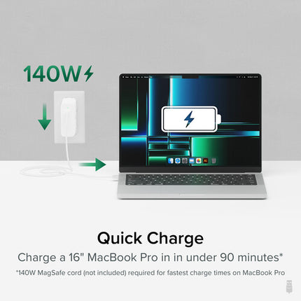 Plugable Adaptador de corriente USB-C GaN 140W con enchufe plegable y PD 3.1