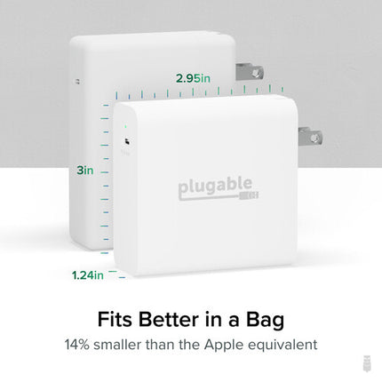 Plugable Adaptador de corriente USB-C GaN 140W con enchufe plegable y PD 3.1