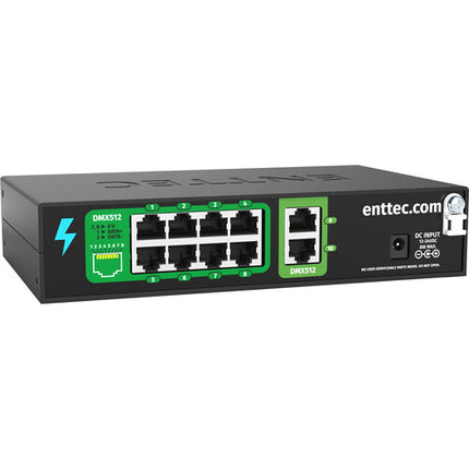 ENTTEC Storm10 Adaptador Ethernet a DMX 10-Universe con alimentación POE y cable incluido