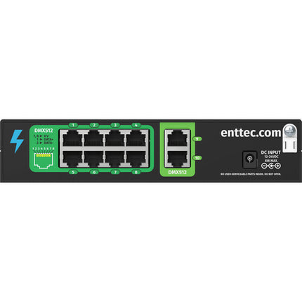 ENTTEC Storm10 Adaptador Ethernet a DMX 10-Universe con alimentación POE y cable incluido