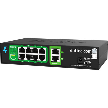 ENTTEC Storm10 Adaptador Ethernet a DMX 10-Universe con alimentación POE y cable incluido