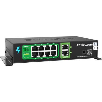 ENTTEC Storm10 Adaptador Ethernet a DMX 10-Universe con alimentación POE y cable incluido