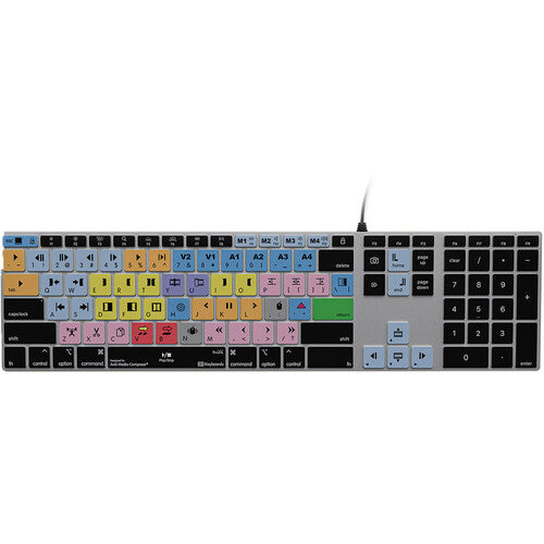 KB Covers Teclado Retroiluminado Avid Media Composer macOS Ultradelgado 4 Niveles de Brillo