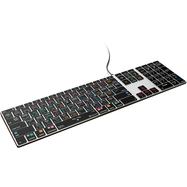 KB Covers Backlit Pro Teclado de Aluminio para Logic Pro 3 Niveles de Brillo
