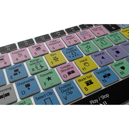 KB Covers Backlit Pro Teclado de Aluminio para Final Cut Pro macOS Ultradelgado 4 Niveles de Brillo