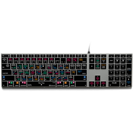 KB Covers Backlit Pro Teclado de Aluminio para Logic Pro 3 Niveles de Brillo