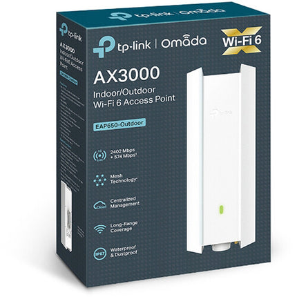 TP-Link EAP650-Outdoor Punto de Acceso Inalámbrico Exterior Wi-Fi 6 2976 Mb/s Dual-Banda PoE IP67
