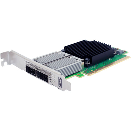 ATTO Technology FastFrame 4 N412 Adaptador PCIe 4.0 x16 2 Puertos 100G QSFP28 200 Gb/s