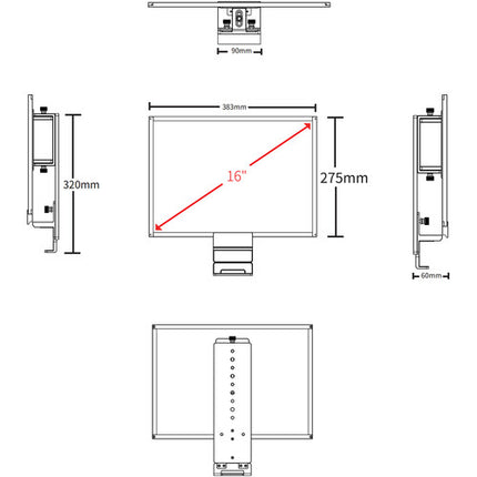 ANDYCINE T16 Teleprompter Plegable para Cámaras y Smartphones con Monitor 16" y Aluminio