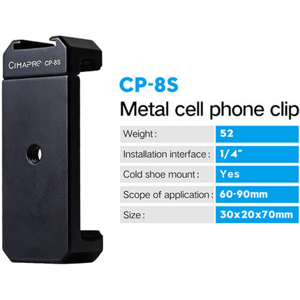 CimaPro CP-8S Soporte Metal Para Smartphone 2.4 A 3.5 Pulgadas